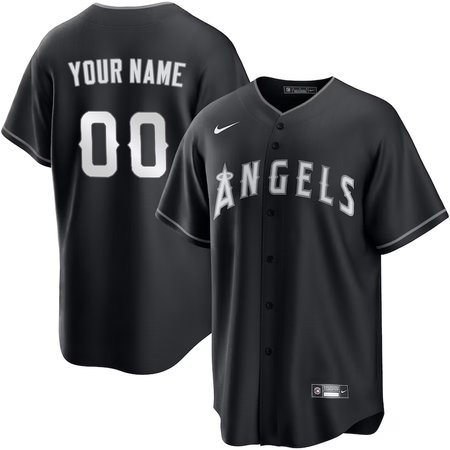 Youth Los Angeles Angels Nike Custom Black Lights Out Replica Jersey